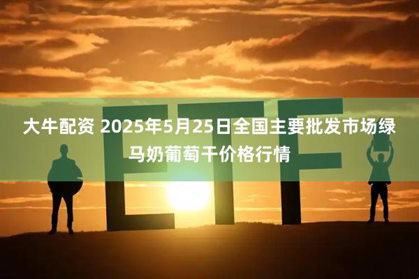 大牛配资 2025年5月25日全国主要批发市场绿马奶葡萄干价格行情